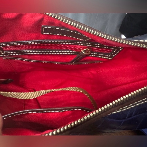 Dooney & Bourke Blue Croc-Embossed Shoulder Bag - Picture 5 of 7